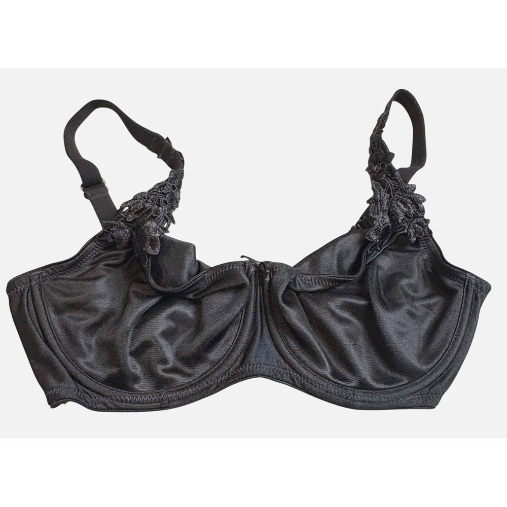 Dominique‎ Bra Size 32D Mystique Minimize Underwire Black Adjustable Straps